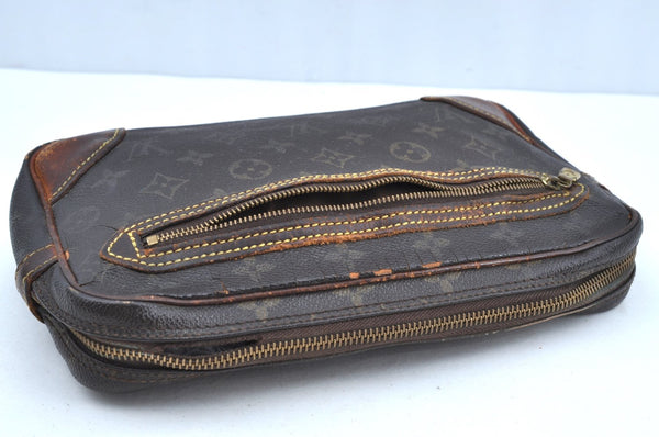 Auth Louis Vuitton Monogram Marly Dragonne GM Clutch Bag Old Model LV Junk K5070