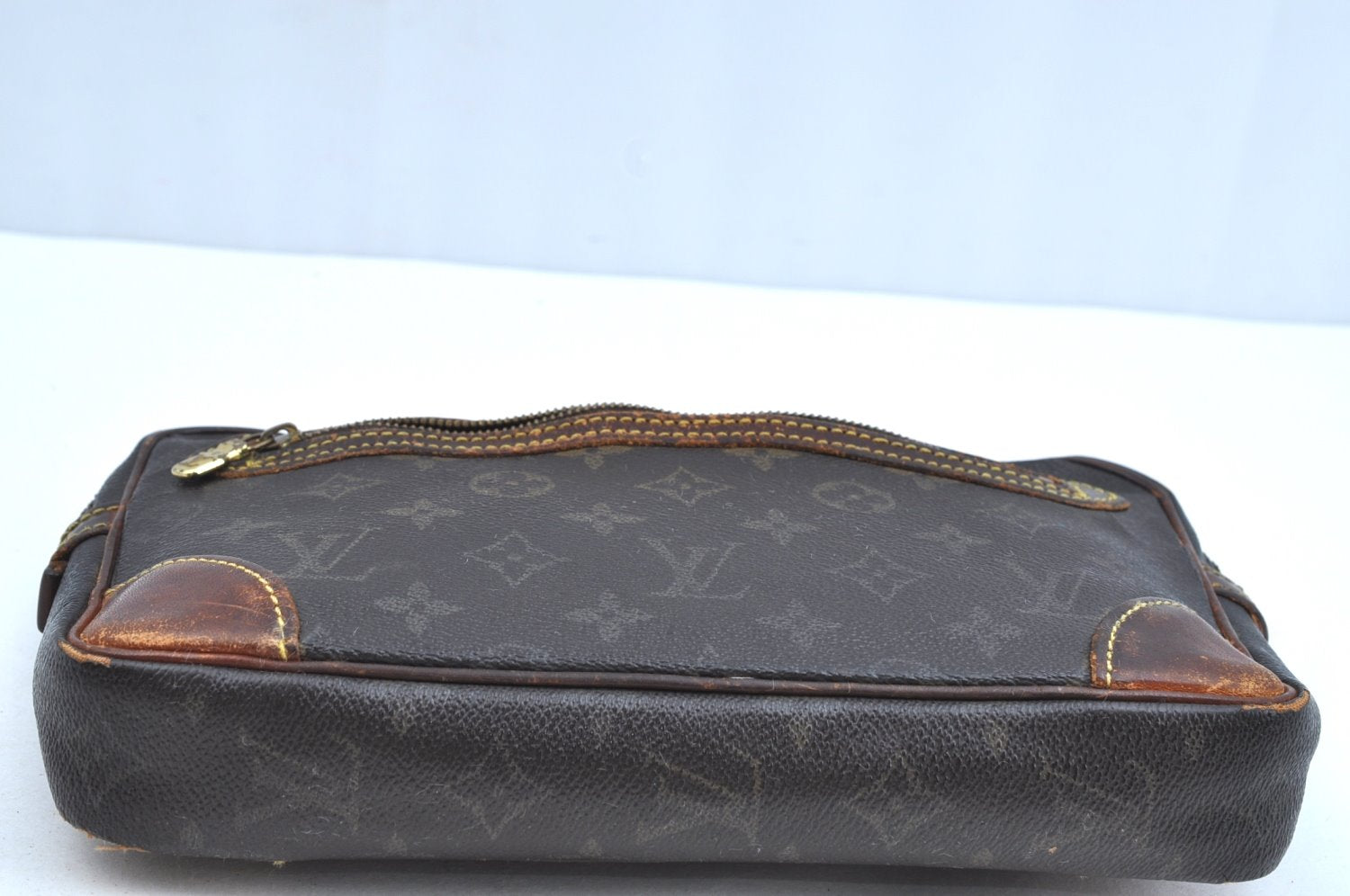 Auth Louis Vuitton Monogram Marly Dragonne GM Clutch Bag Old Model LV Junk K5070