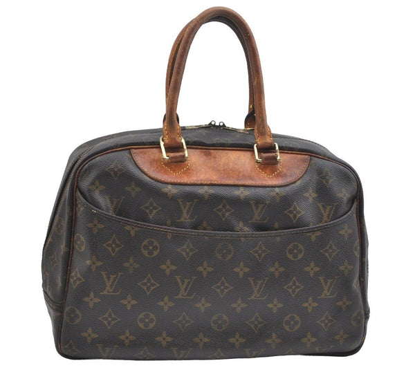 Authentic Louis Vuitton Monogram Deauville Hand Bag M47270 LV K5073