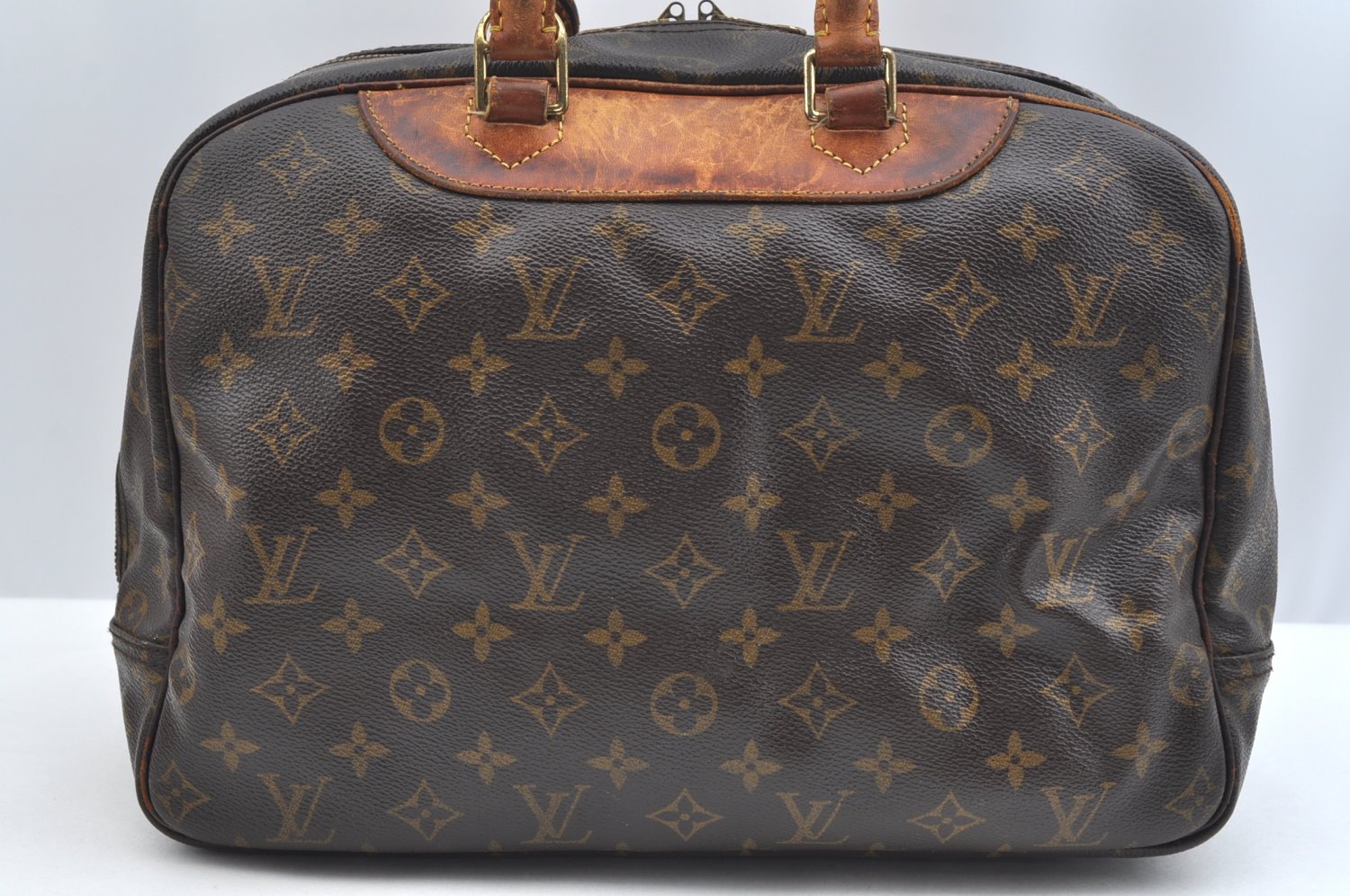 Authentic Louis Vuitton Monogram Deauville Hand Bag M47270 LV K5073