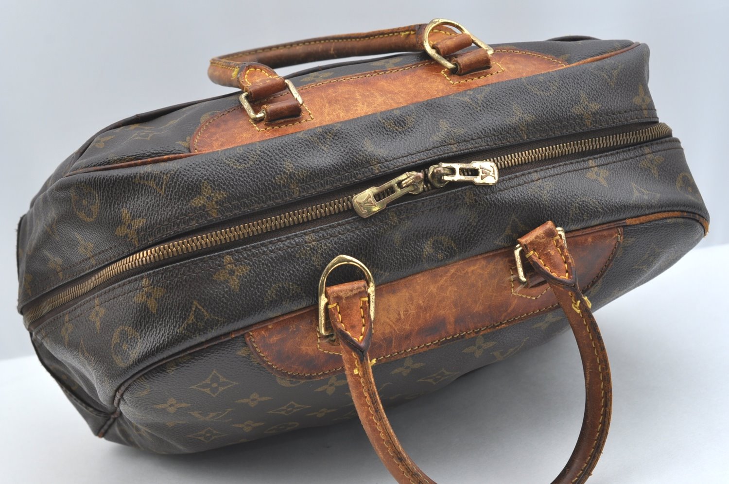 Authentic Louis Vuitton Monogram Deauville Hand Bag M47270 LV K5073