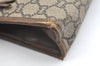 Authentic GUCCI GG Plus Clutch Hand Bag Purse PVC Leather Brown K5074