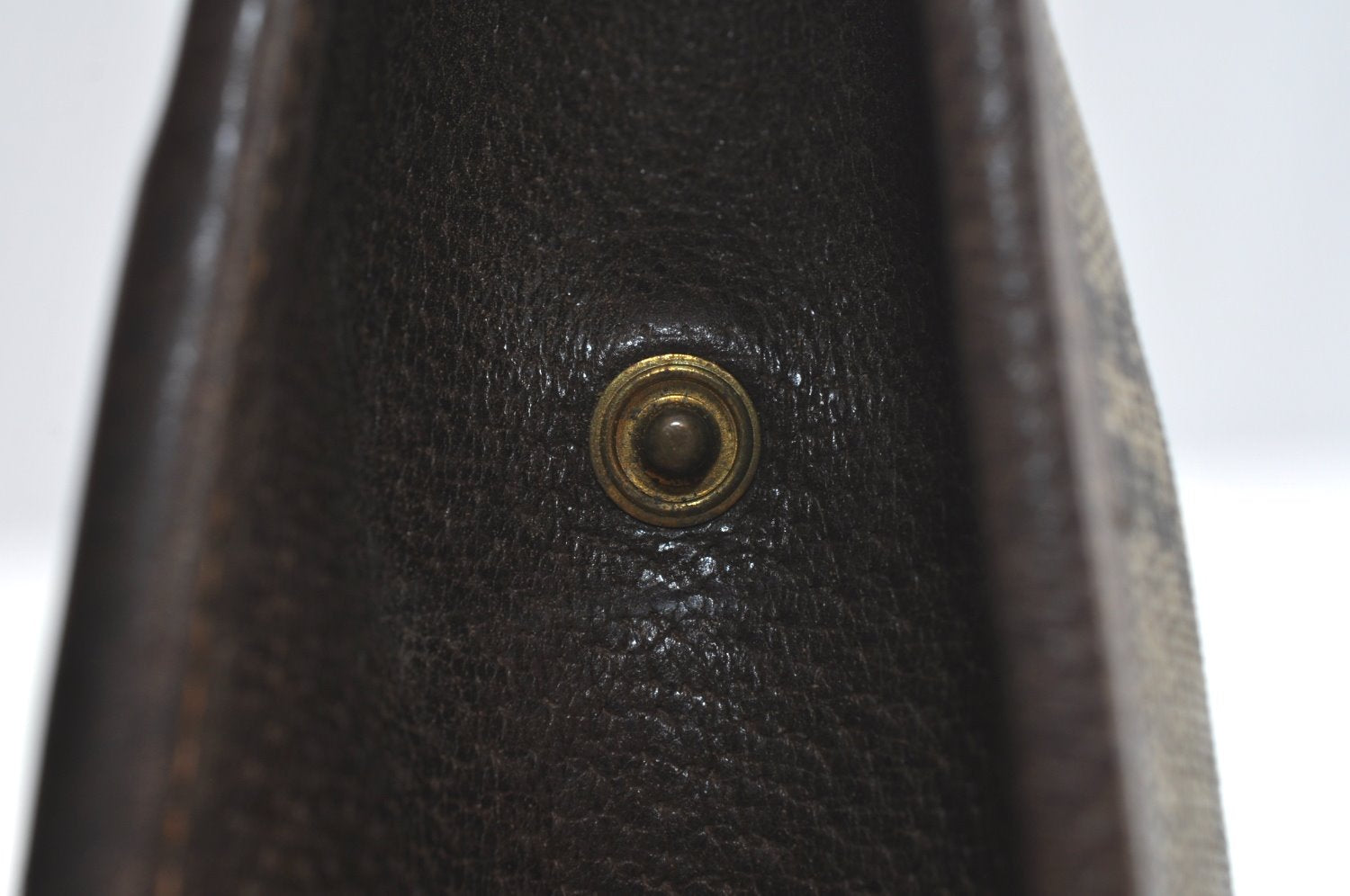 Authentic GUCCI GG Plus Clutch Hand Bag Purse PVC Leather Brown K5074