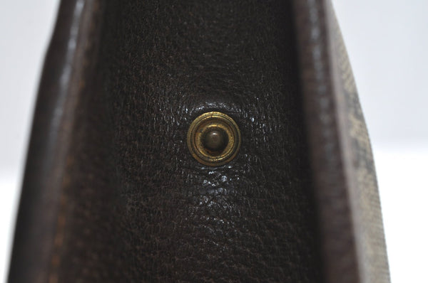 Authentic GUCCI GG Plus Clutch Hand Bag Purse PVC Leather Brown K5074