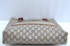 Authentic GUCCI Web Sherry Line GG Plus Tote Bag GG PVC Leather Brown K5076