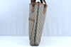 Authentic GUCCI Web Sherry Line GG Plus Tote Bag GG PVC Leather Brown K5081