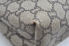 Authentic GUCCI Web Sherry Line GG Plus Tote Bag GG PVC Leather Brown K5081