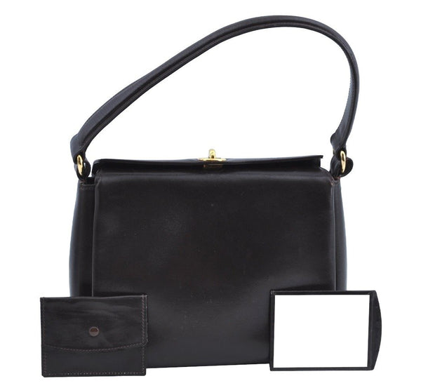 Authentic GUCCI Vintage Shoulder Hand Bag Purse Leather Brown K5082