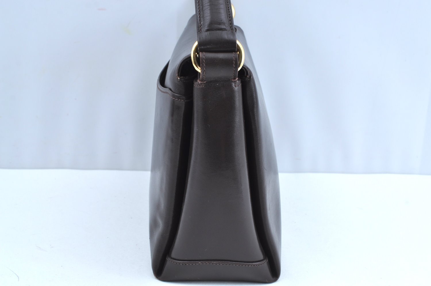 Authentic GUCCI Vintage Shoulder Hand Bag Purse Leather Brown K5082