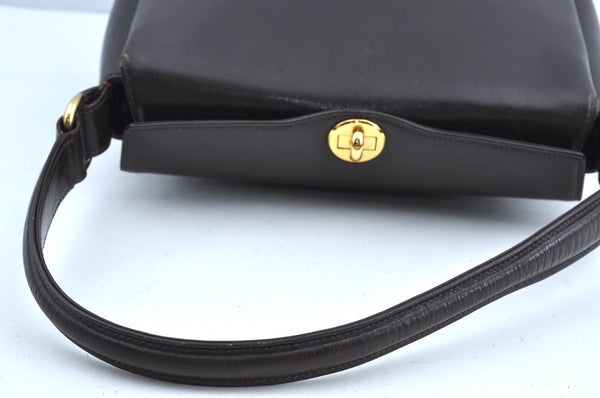 Authentic GUCCI Vintage Shoulder Hand Bag Purse Leather Brown K5082