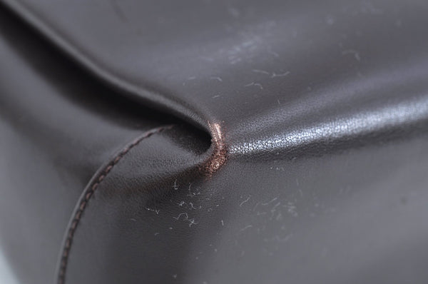 Authentic GUCCI Vintage Shoulder Hand Bag Purse Leather Brown K5082