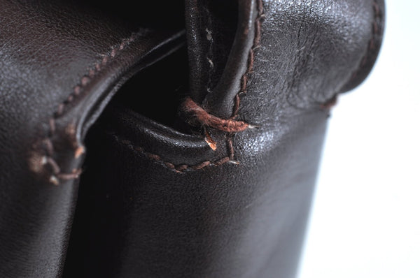 Authentic GUCCI Vintage Shoulder Hand Bag Purse Leather Brown K5082