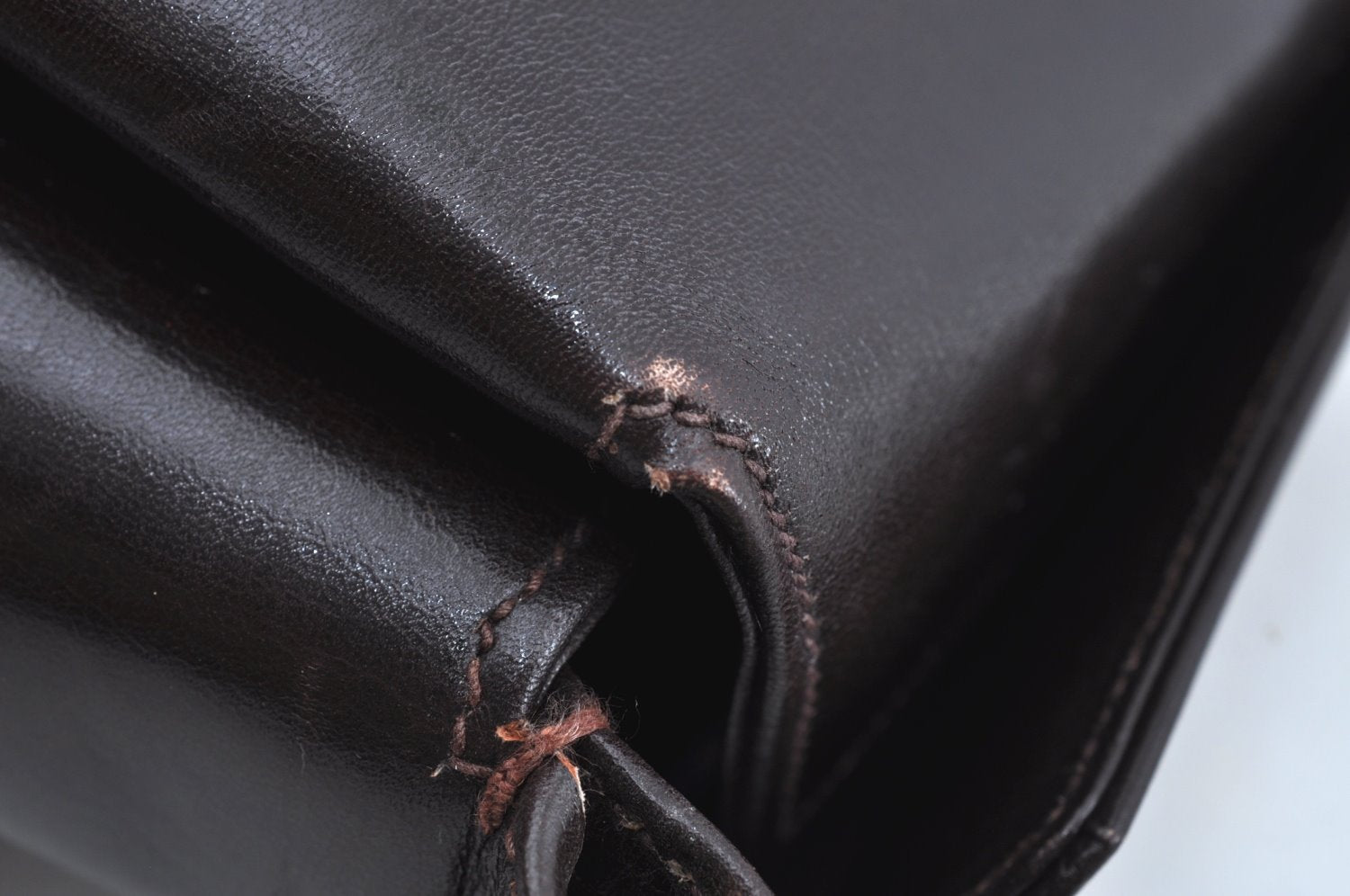 Authentic GUCCI Vintage Shoulder Hand Bag Purse Leather Brown K5082