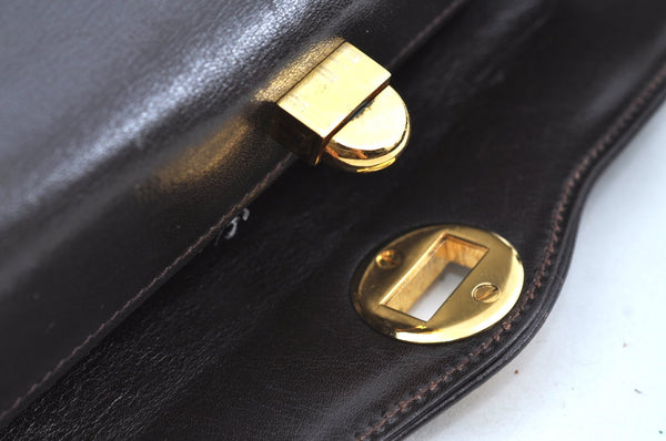 Authentic GUCCI Vintage Shoulder Hand Bag Purse Leather Brown K5082