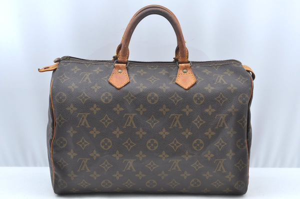 Authentic Louis Vuitton Monogram Speedy 35 Hand Boston Bag Old Model LV K5085