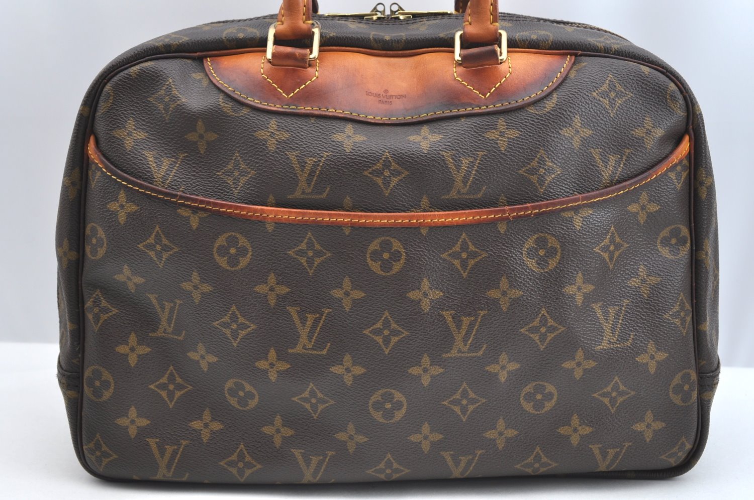 Authentic Louis Vuitton Monogram Deauville Hand Bag M47270 LV K5095