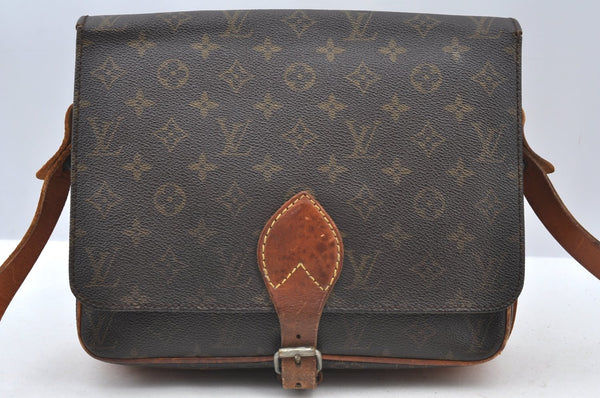 Authentic Louis Vuitton Monogram Cartouchiere GM Shoulder Bag Old Model LV K5096