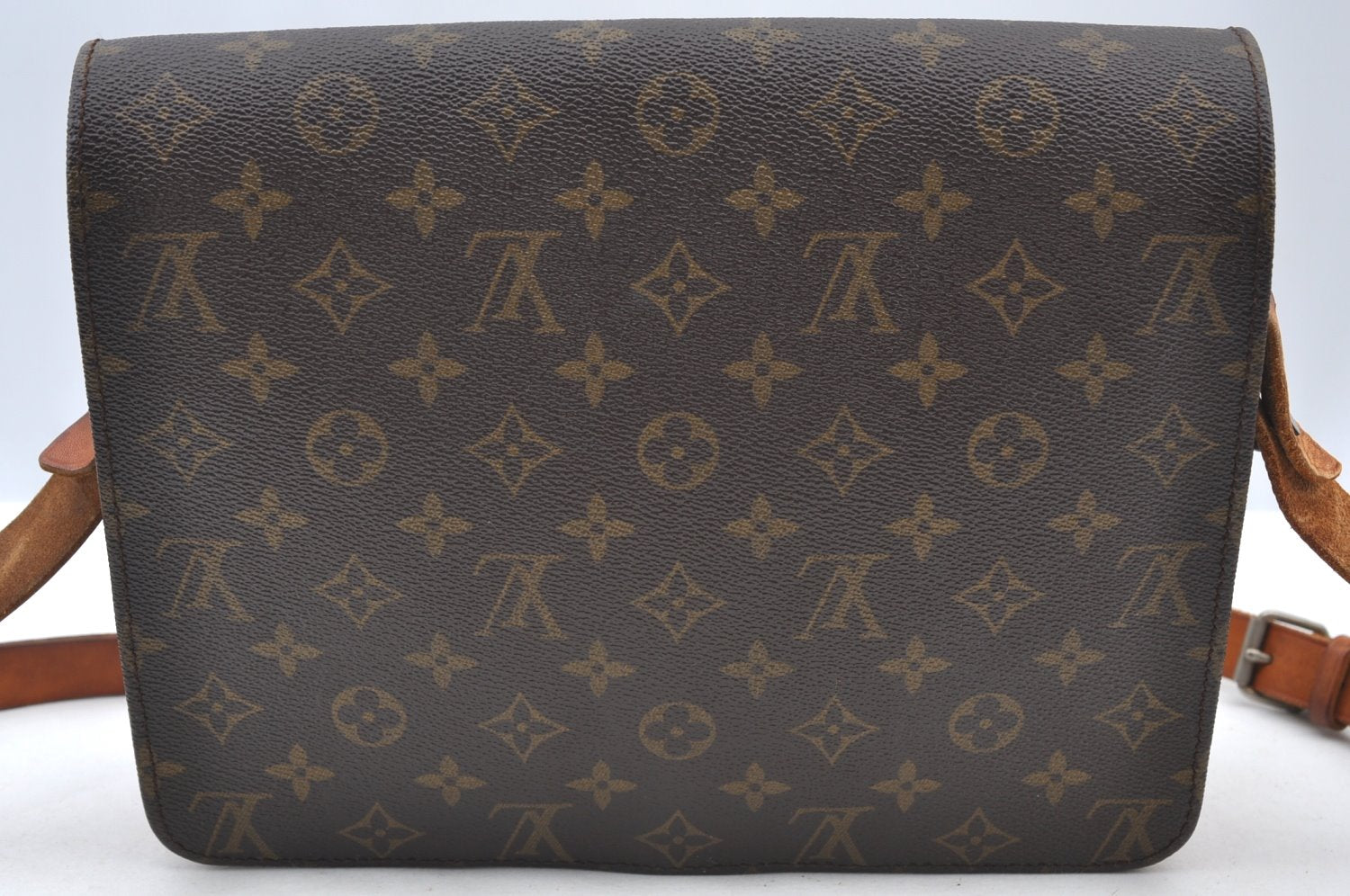 Authentic Louis Vuitton Monogram Cartouchiere GM Shoulder Bag Old Model LV K5096