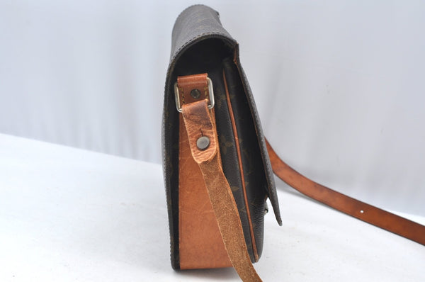 Authentic Louis Vuitton Monogram Cartouchiere GM Shoulder Bag Old Model LV K5096