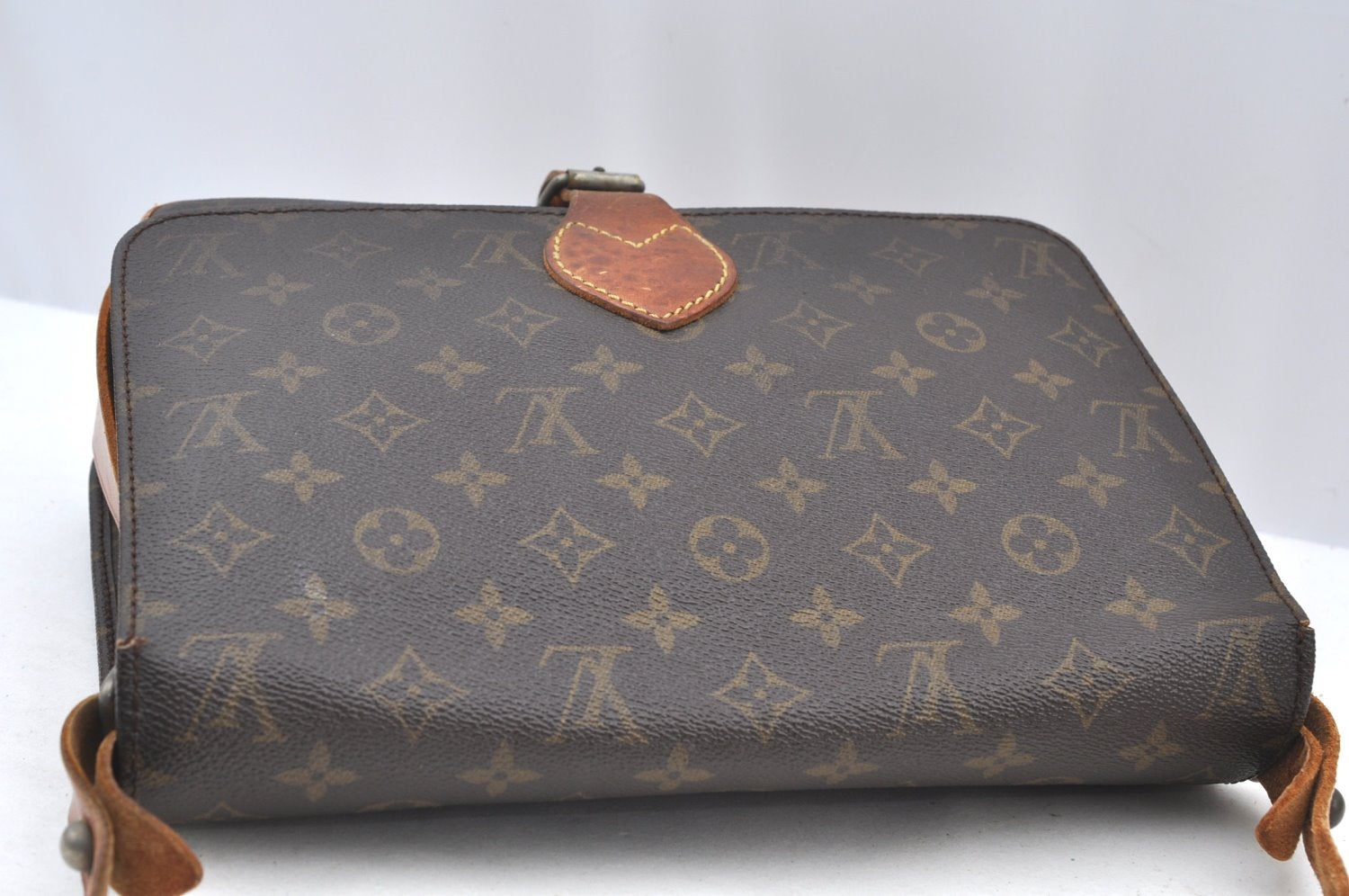 Authentic Louis Vuitton Monogram Cartouchiere GM Shoulder Bag Old Model LV K5096