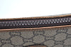Authentic GUCCI GG Plus Clutch Hand Bag Purse PVC Leather Brown K5104