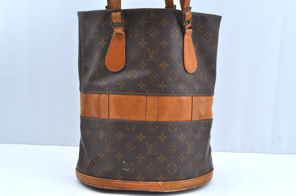 Authentic Louis Vuitton Monogram Bucket GM Shoulder Bag T42236 USA Model K5109
