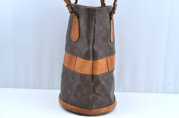 Authentic Louis Vuitton Monogram Bucket GM Shoulder Bag T42236 USA Model K5109