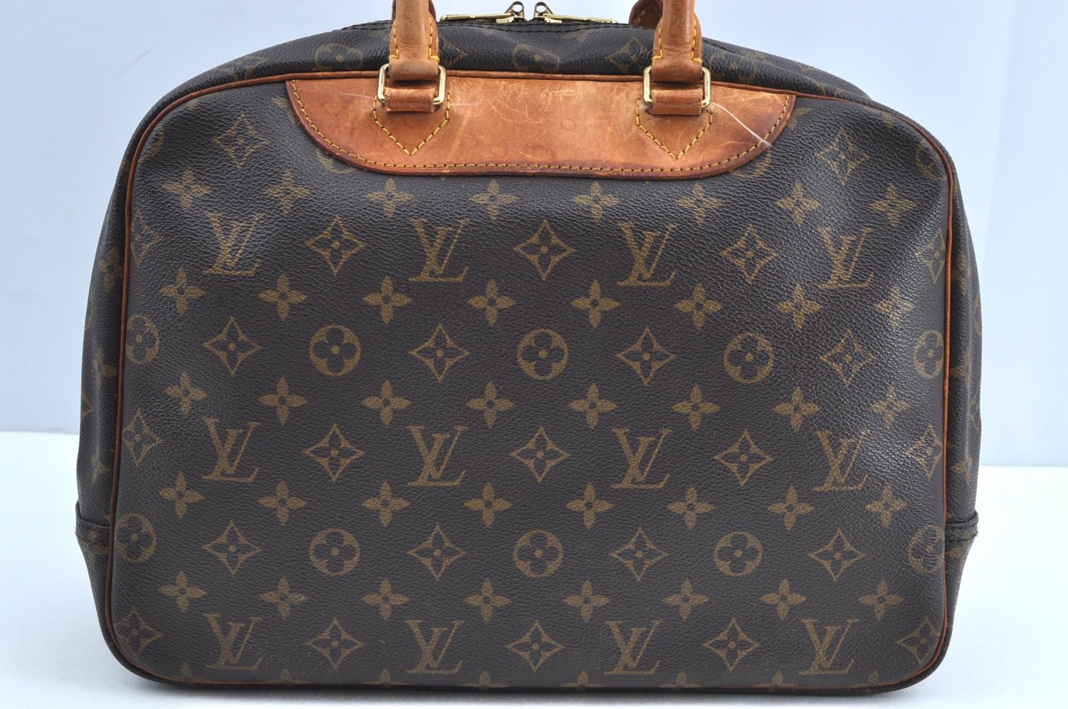 Authentic Louis Vuitton Monogram Deauville Hand Bag M47270 LV K5112