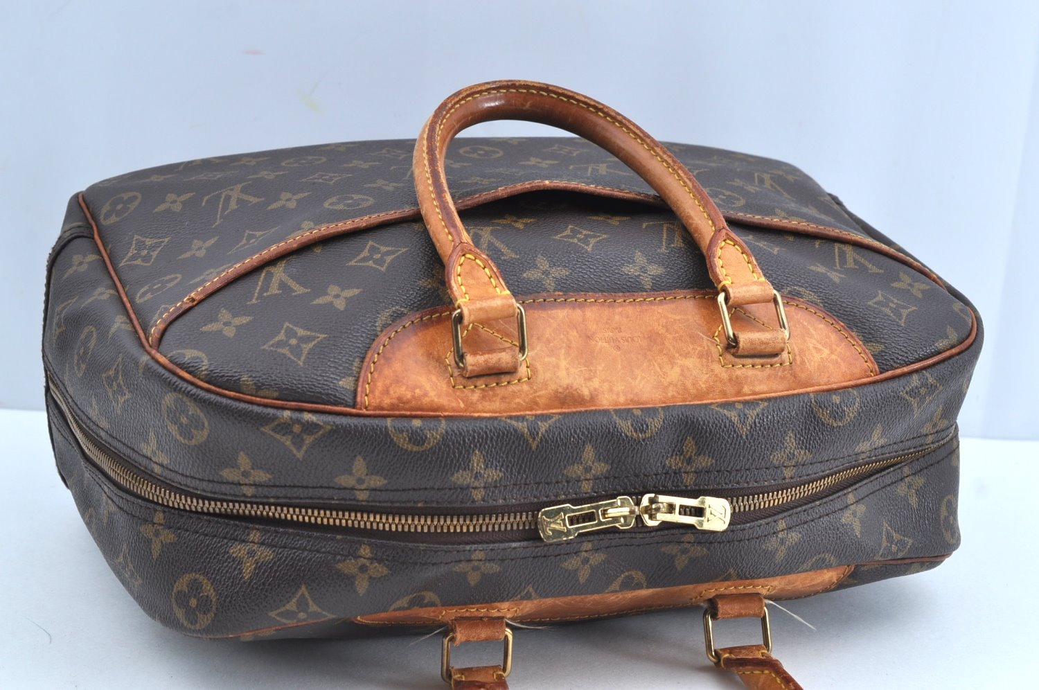 Authentic Louis Vuitton Monogram Deauville Hand Bag M47270 LV K5112
