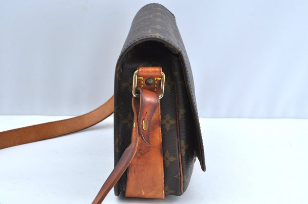 Authentic Louis Vuitton Monogram Cartouchiere MM Shoulder Bag Old Model LV K5114