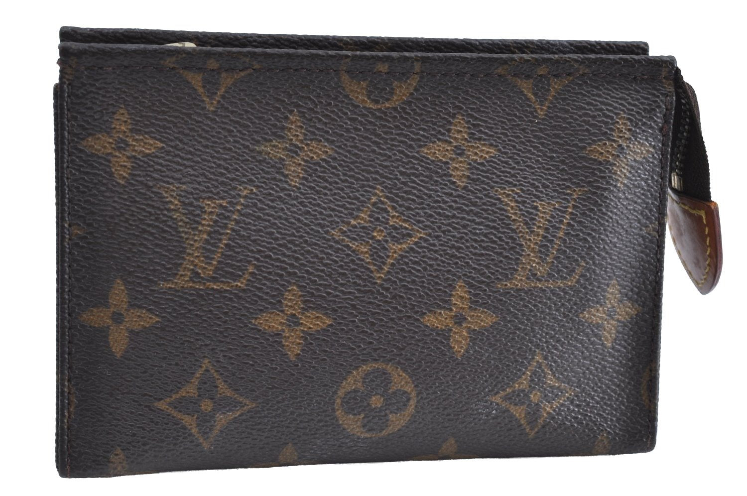 Authentic Louis Vuitton Monogram Poche Toilette 15 M47546 Cosmetics Pouch K5117