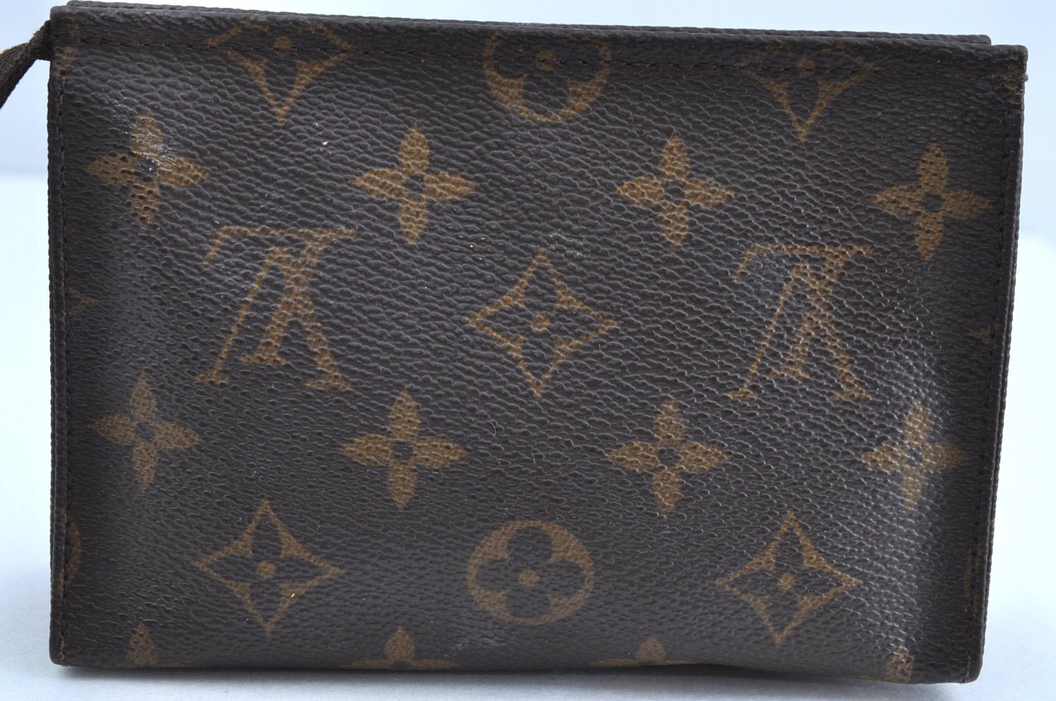 Authentic Louis Vuitton Monogram Poche Toilette 15 M47546 Cosmetics Pouch K5117