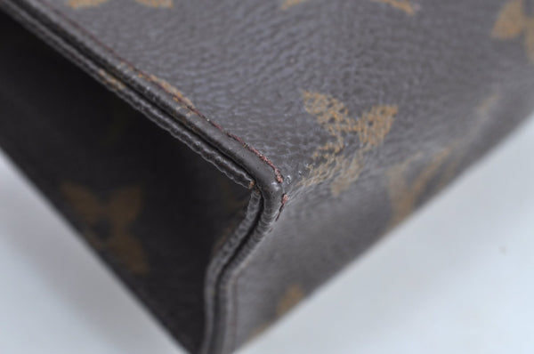 Authentic Louis Vuitton Monogram Poche Toilette 15 M47546 Cosmetics Pouch K5117
