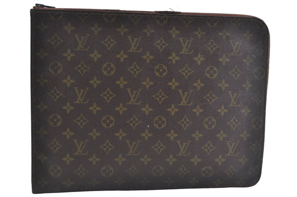 Authentic Louis Vuitton Monogram Poche Documents Document Case Old Model K5118