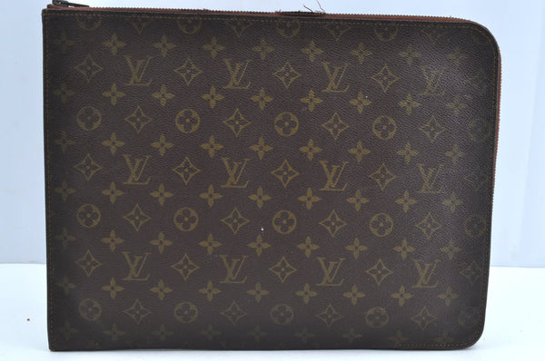 Authentic Louis Vuitton Monogram Poche Documents Document Case Old Model K5118