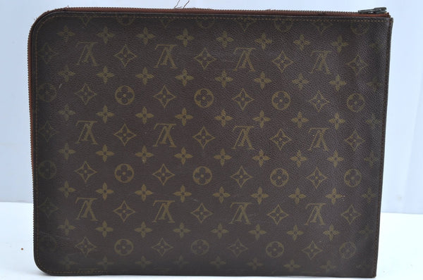 Authentic Louis Vuitton Monogram Poche Documents Document Case Old Model K5118