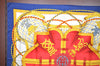 Authentic HERMES Carre 90 Scarf "GRANDE TENUE" Silk Navy Blue K5119