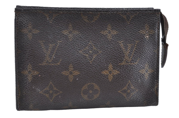 Auth Louis Vuitton Monogram Poche Toilette 15 M47546 Cosmetics Pouch Junk K5121