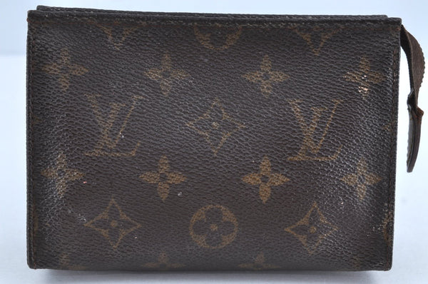 Auth Louis Vuitton Monogram Poche Toilette 15 M47546 Cosmetics Pouch Junk K5121