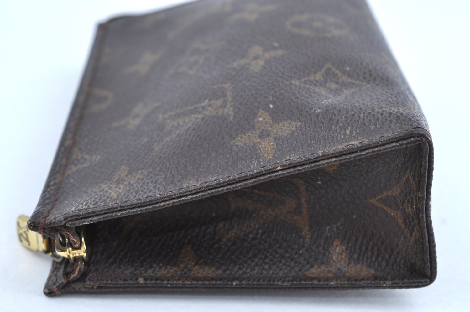 Auth Louis Vuitton Monogram Poche Toilette 15 M47546 Cosmetics Pouch Junk K5121