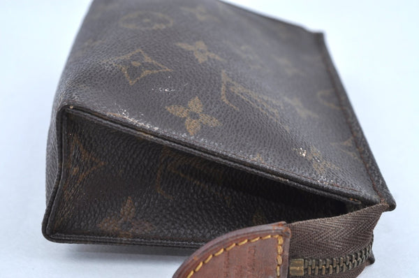 Auth Louis Vuitton Monogram Poche Toilette 15 M47546 Cosmetics Pouch Junk K5121