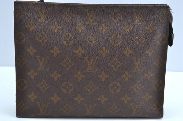 Auth Louis Vuitton Monogram Poche Toilette 26 Cosmetics Pouch Old Model LV K5129