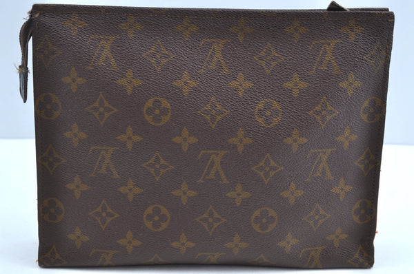 Auth Louis Vuitton Monogram Poche Toilette 26 Cosmetics Pouch Old Model LV K5129