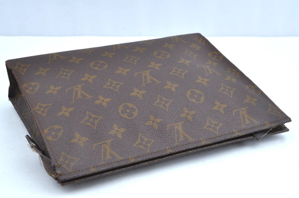 Auth Louis Vuitton Monogram Poche Toilette 26 Cosmetics Pouch Old Model LV K5129