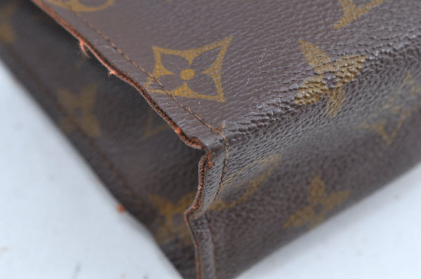 Auth Louis Vuitton Monogram Poche Toilette 26 Cosmetics Pouch Old Model LV K5129