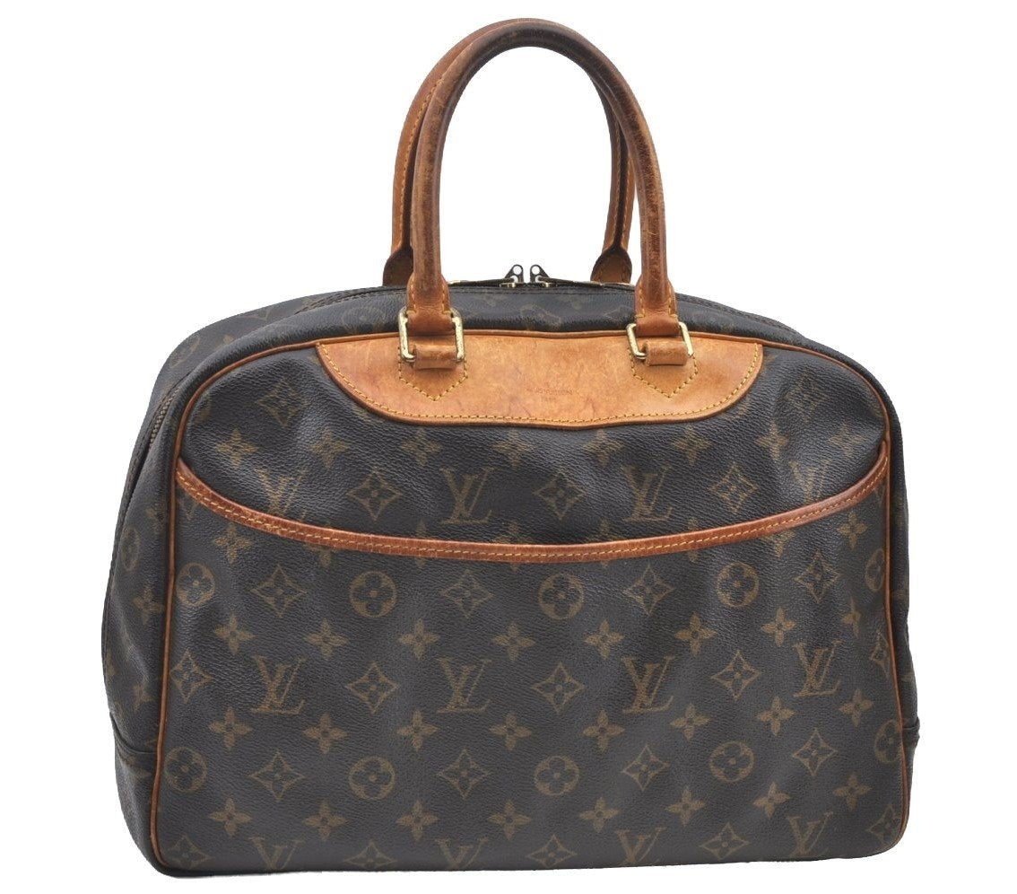 Authentic Louis Vuitton Monogram Deauville Hand Bag M47270 LV K5130