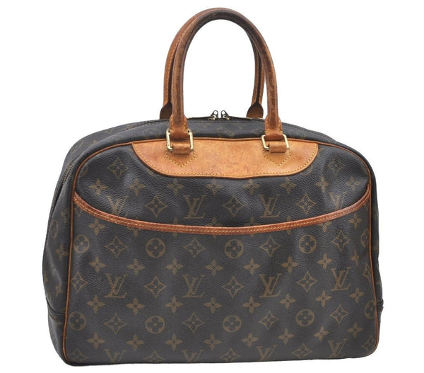 Authentic Louis Vuitton Monogram Deauville Hand Bag M47270 LV K5130