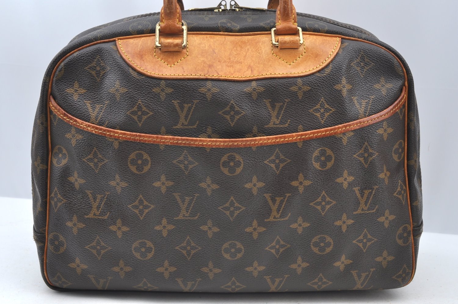 Authentic Louis Vuitton Monogram Deauville Hand Bag M47270 LV K5130