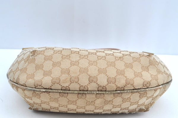 Authentic GUCCI Sherry Line Shoulder Bag GG Canvas Leather 181092 Beige K5135