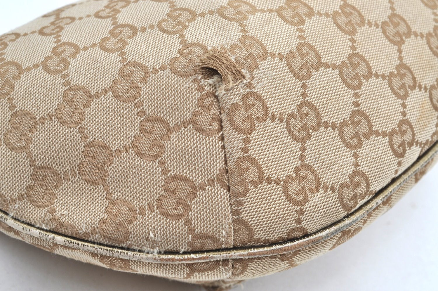 Authentic GUCCI Sherry Line Shoulder Bag GG Canvas Leather 181092 Beige K5135